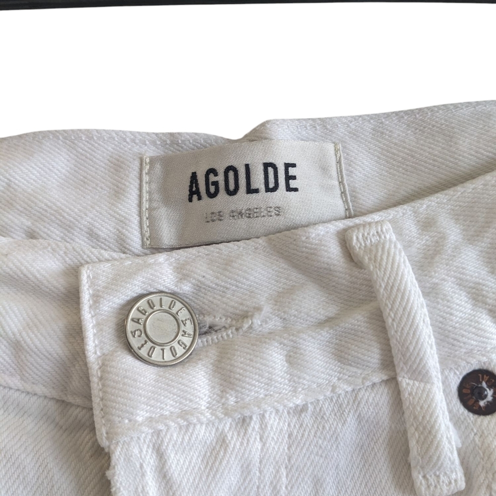 AGOLDE White Denim Jeans Distressed Style Size 28